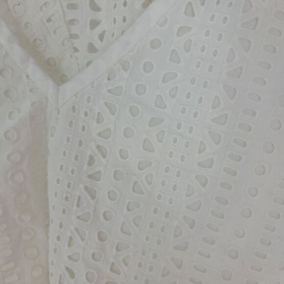 Madewell eyelet split open back sleeveless Eyelet  blouse - Picture 2 of 6